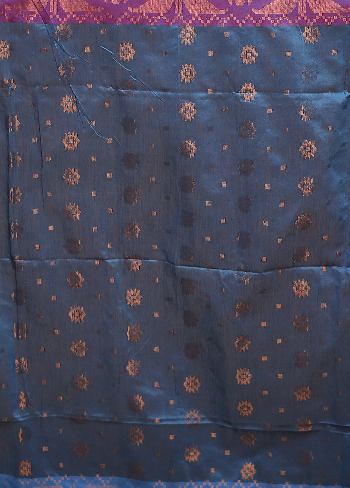 Black Cotton Saree With Blouse Piece