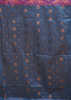 Black Cotton Saree With Blouse Piece