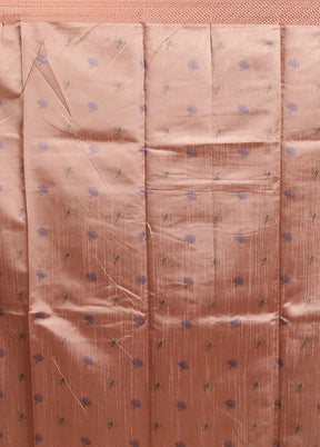Pink Dupion Silk Saree With Blouse Piece