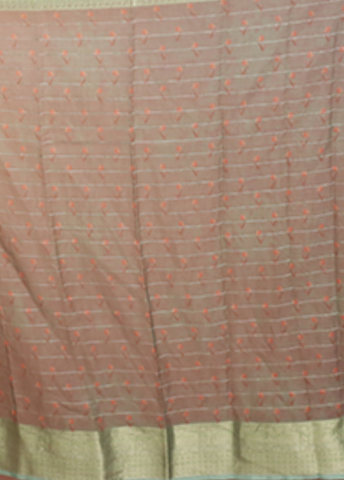 Blue Organza Saree With Blouse Piece