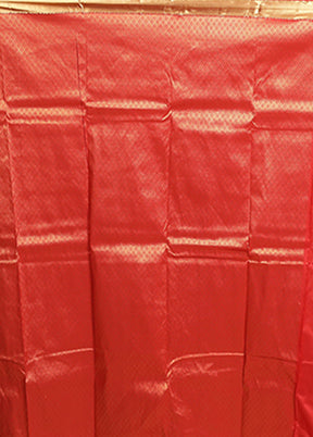 Red Kanjivaram Silk Saree With Blouse Piece