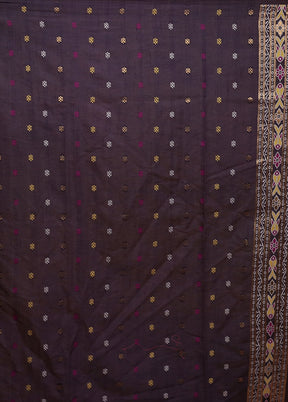 Peach Dupion Silk Saree With Blouse Piece