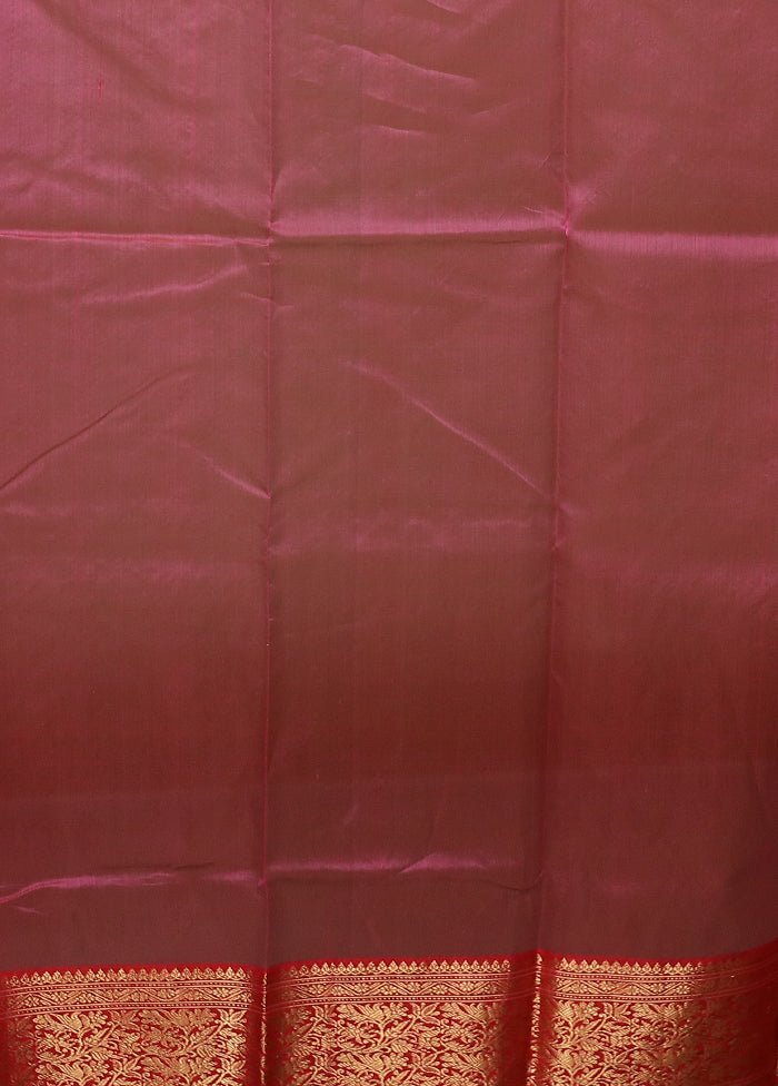 Pink Handloom Chanderi Pure Cotton Saree With Blouse Piece