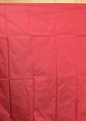 Maroon Kanjivaram Silk Saree With Blouse Piece