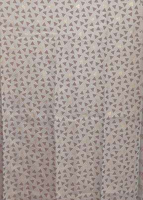 Blue Chiffon Silk Saree With Blouse Piece