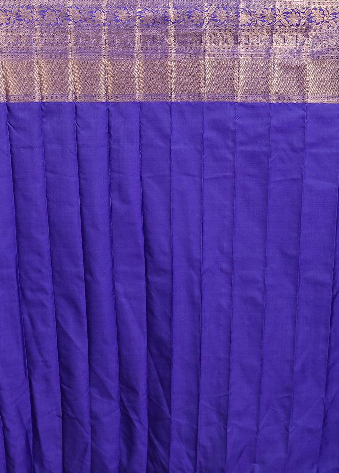 Cream Gadwal Silk Saree Without Blouse Piece