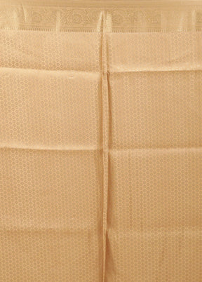 Yellow Dupion Silk Saree With Blouse Piece