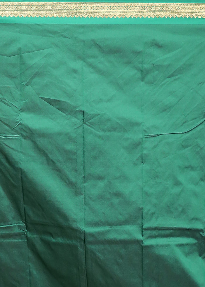 Green Kanjivaram Silk Saree With Blouse Piece