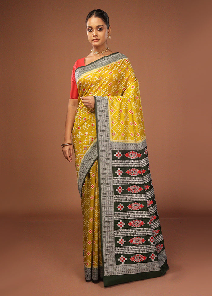 Green Bomkai Silk Saree Without Blouse Piece