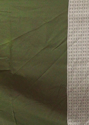 Green Bomkai Silk Saree Without Blouse Piece