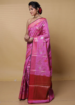 Green Dupion Silk Saree With Blouse Piece