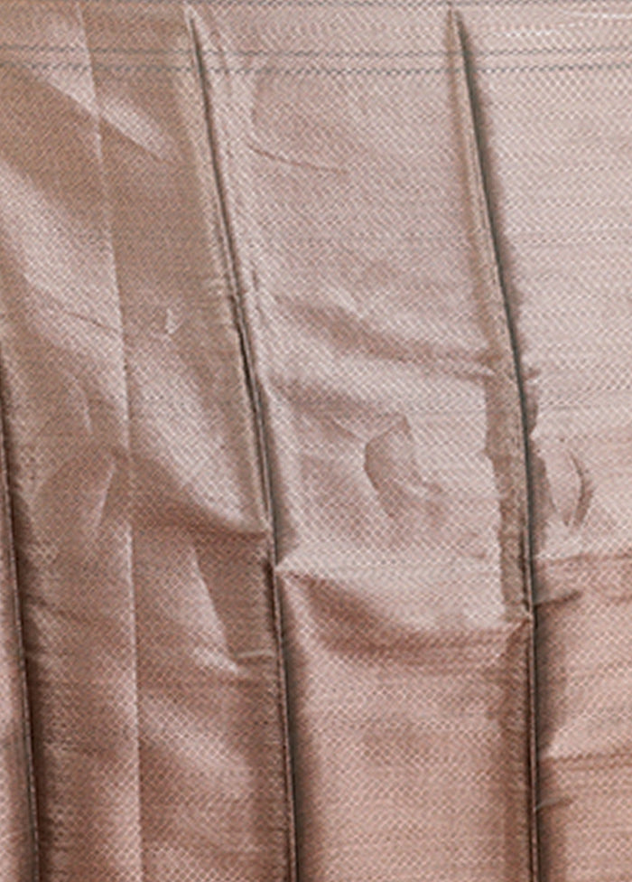 Purple Dupion Silk Saree With Blouse Piece