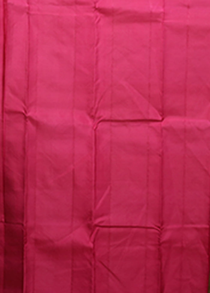 Yellow Handloom Kanjivaram Pure Silk Saree With Blouse Piece