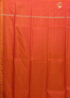 Green Handloom Kanjivaram Pure Silk Saree With Blouse Piece