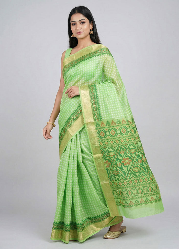 Multicolor Cotton Saree With Blouse Piece