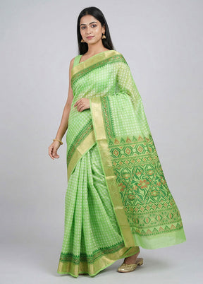 Multicolor Cotton Saree With Blouse Piece