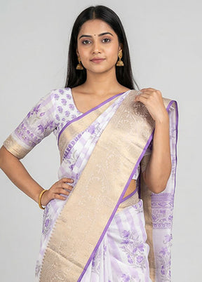 Multicolor Cotton Saree With Blouse Piece