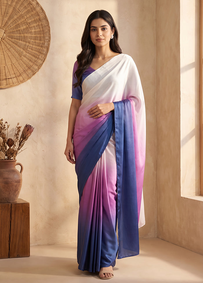 Multicolor Printed Silk Saree Without Blouse Piece