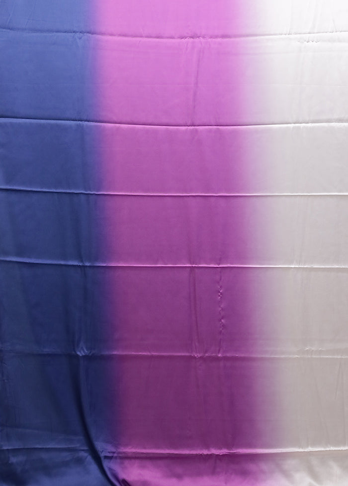 Multicolor Printed Silk Saree Without Blouse Piece