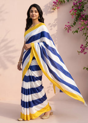 Multicolor Printed Silk Saree Without Blouse Piece