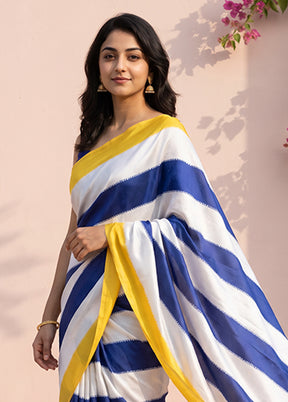 Multicolor Printed Silk Saree Without Blouse Piece