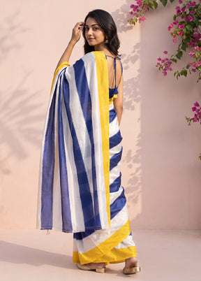 Multicolor Printed Silk Saree Without Blouse Piece