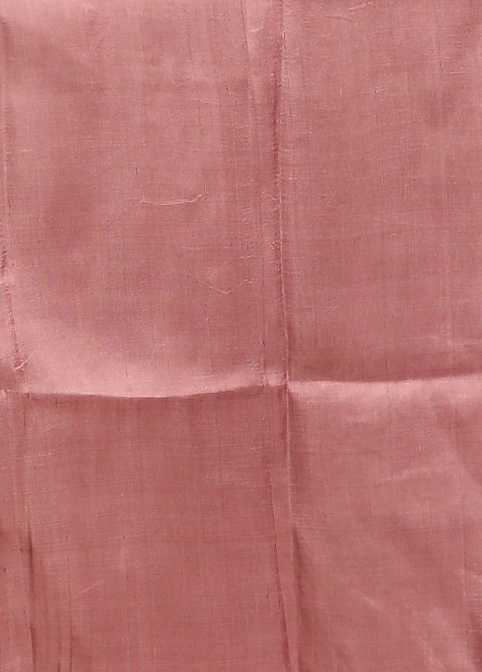 Pink Printed Silk Saree Without Blouse Piece