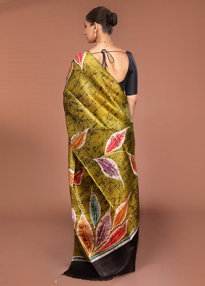 Multicolor Printed Pure Silk Saree Without Blouse Piece