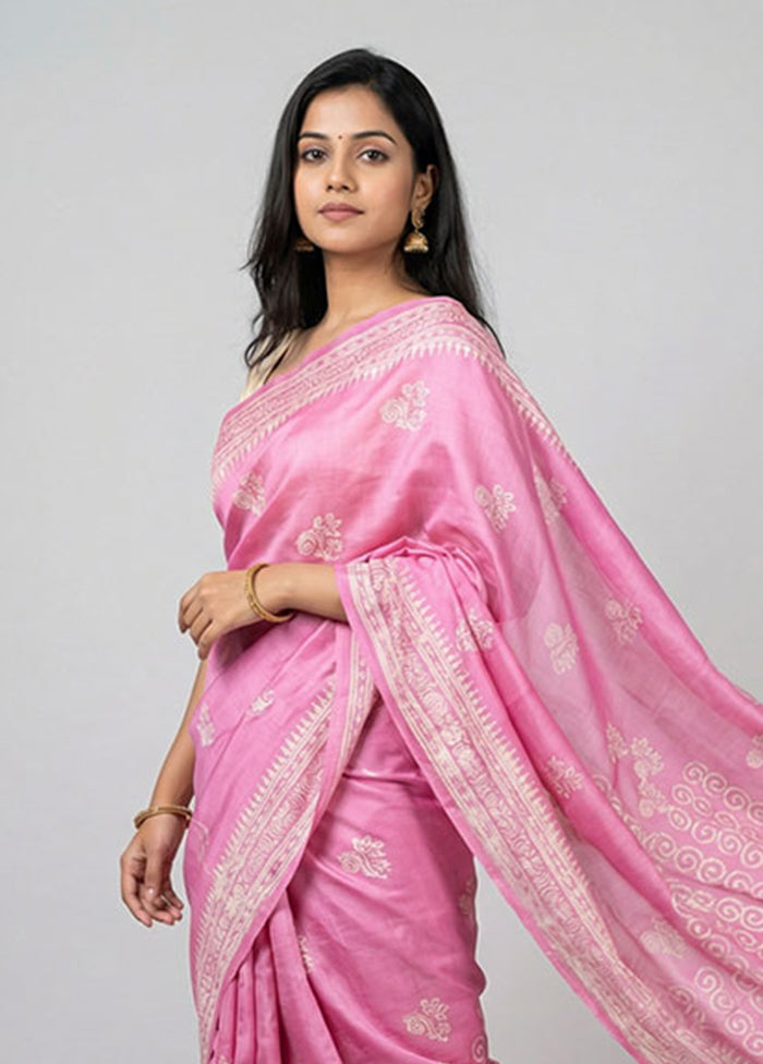 Purple Bishnupuri Silk Saree With Blouse Piece