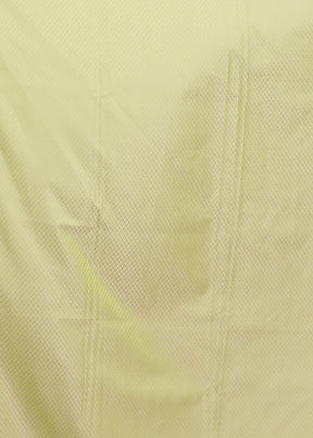 Cream Jamewar Silk Saree With Blouse Piece