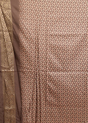 Cream Dupion Silk Saree With Blouse Piece