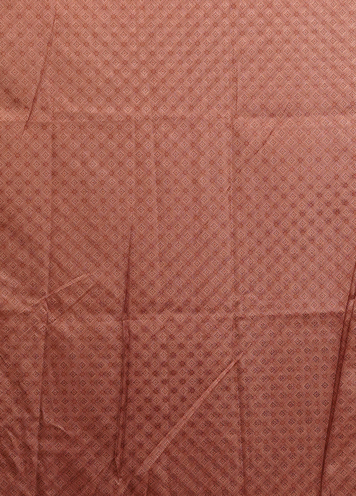 Cream Dupion Silk Saree With Blouse Piece