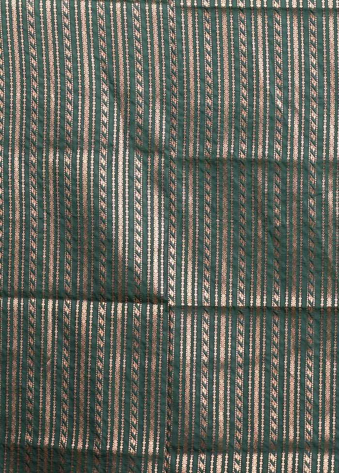 Green Katan Silk Saree With Blouse Piece
