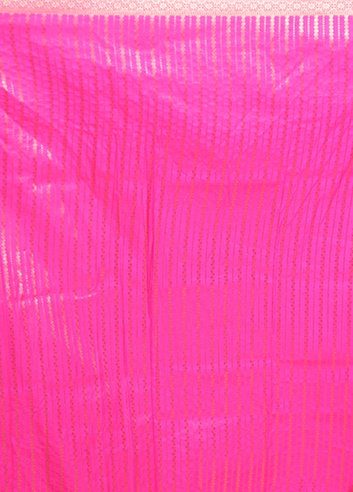 Pink Katan Silk Saree With Blouse Piece