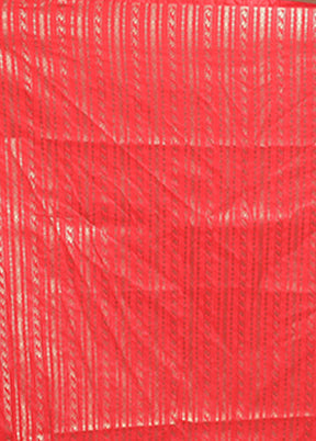 Red Banarasi Silk Saree With Blouse Piece