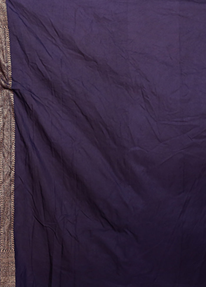 Blue Georgette Saree With Blouse Piece