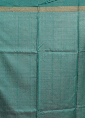Cream Handloom Tussar Pure Silk Saree With Blouse Piece