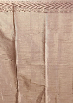 Maroon Kora Silk Saree With Blouse Piece