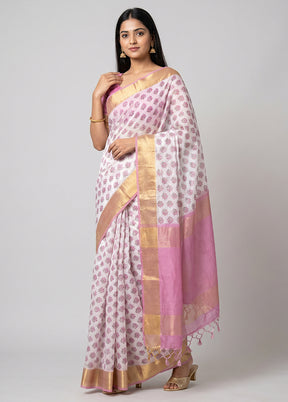 Grey Dupion Silk Saree With Blouse Piece