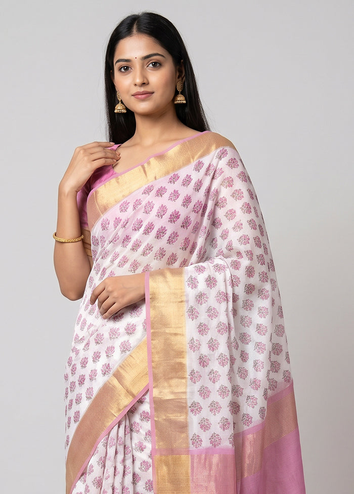 Grey Dupion Silk Saree With Blouse Piece