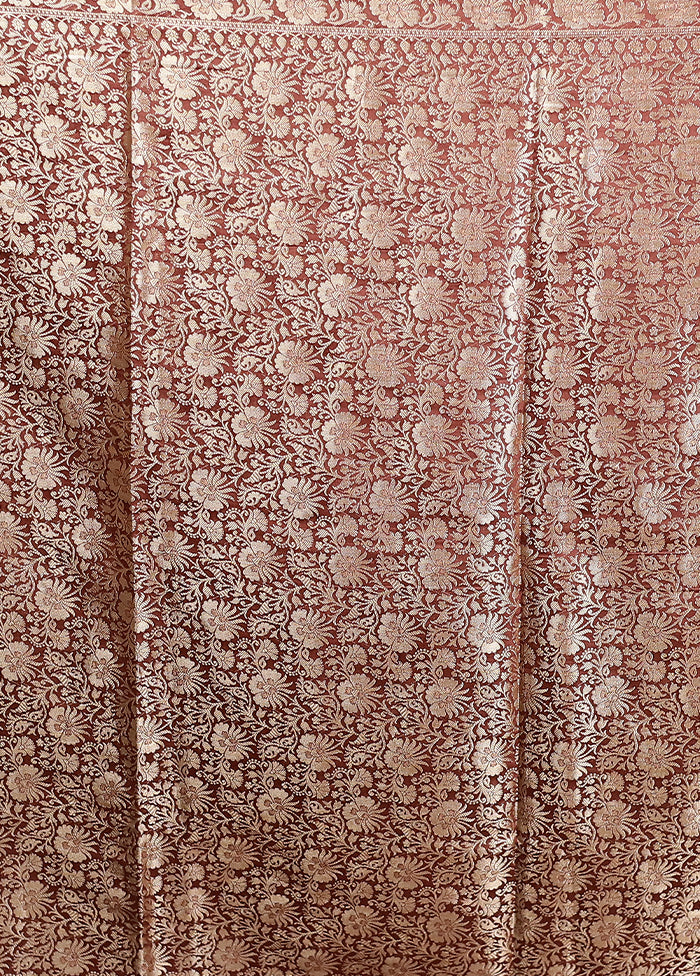 Brown Cotton Saree With Blouse Piece
