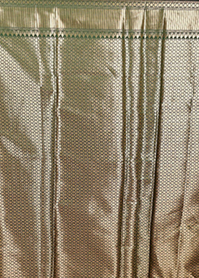 Green Dupion Silk Saree With Blouse Piece