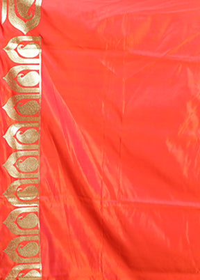 Pink Banarasi Silk Saree With Blouse Piece
