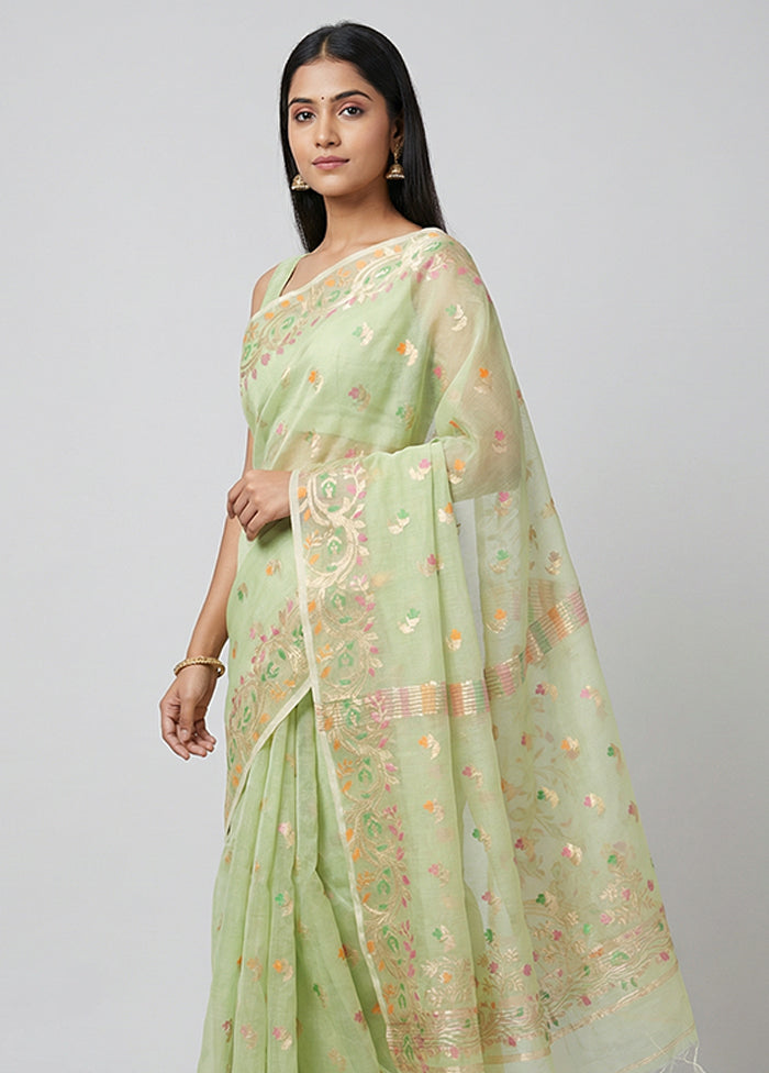 Multicolor Organza Saree With Blouse Piece