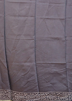 Grey Chanderi Silk Saree Without Blouse Piece