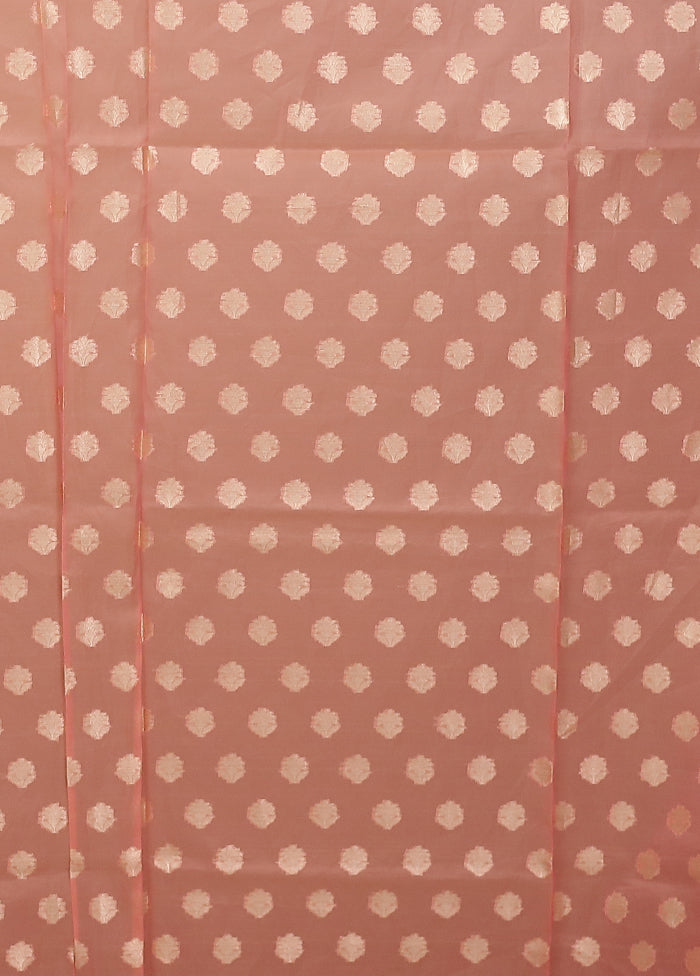 Pink Organza Saree With Blouse Piece