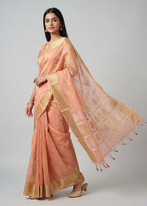 Pink Organza Saree With Blouse Piece