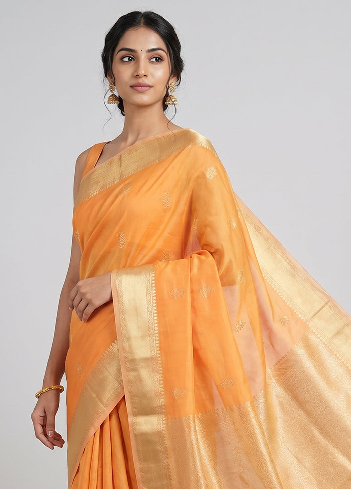 Pink Organza Saree With Blouse Piece