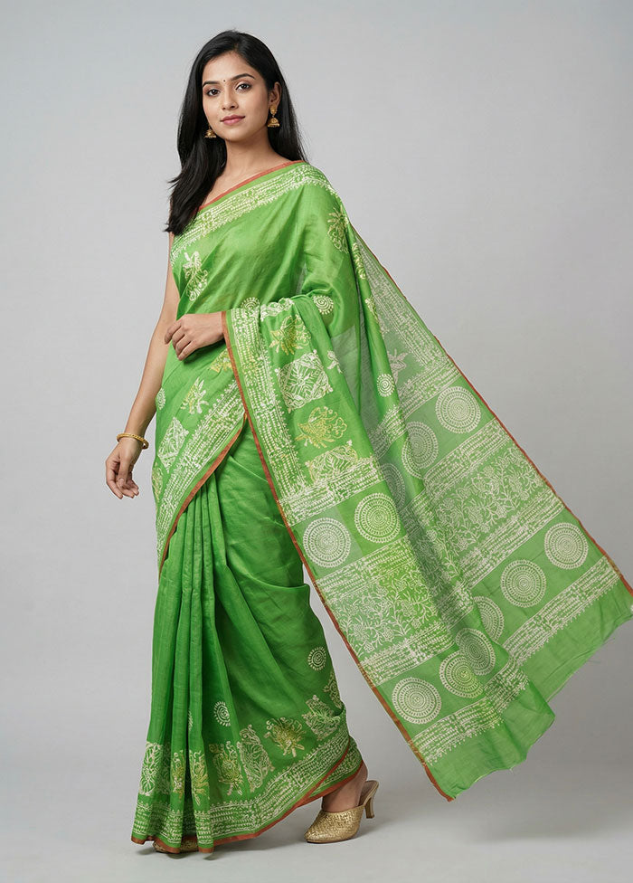 Multicolor Printed Pure Silk Saree Without Blouse Piece