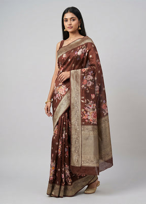 Grey Organza Saree With Blouse Piece
